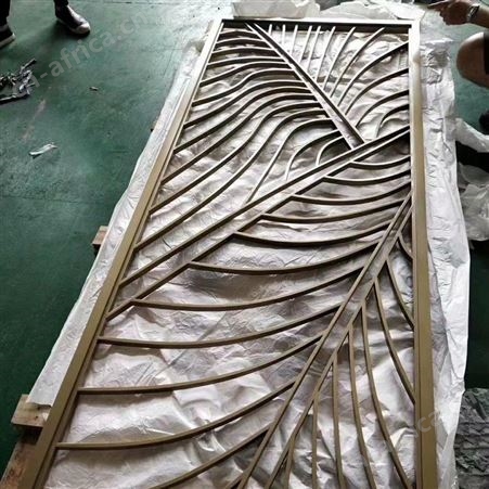 彩色不锈钢屏风 香槟金拉丝304不锈钢花格隔断