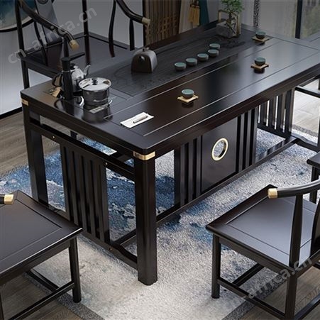 实木泡茶台 朴舍艺品 实木家具品牌 古朴典雅