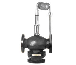 洗浴热水用的温控调节阀三通型