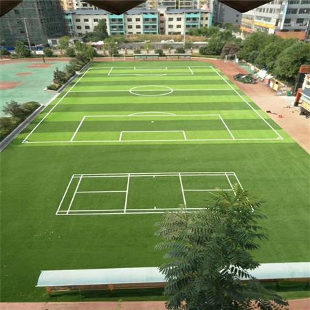 足球场塑料草皮定制 户外耐高温草坪 免填充仿真草坪